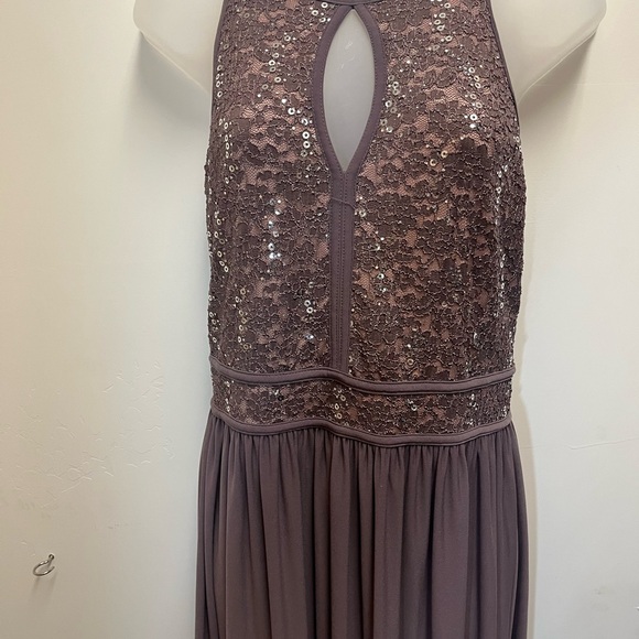 Night Way Collections Lavender Sequin Dress, Christmas Wedding New Years size 12 - Picture 2 of 4
